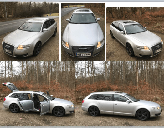 Sølv Audi A6 fra 2005