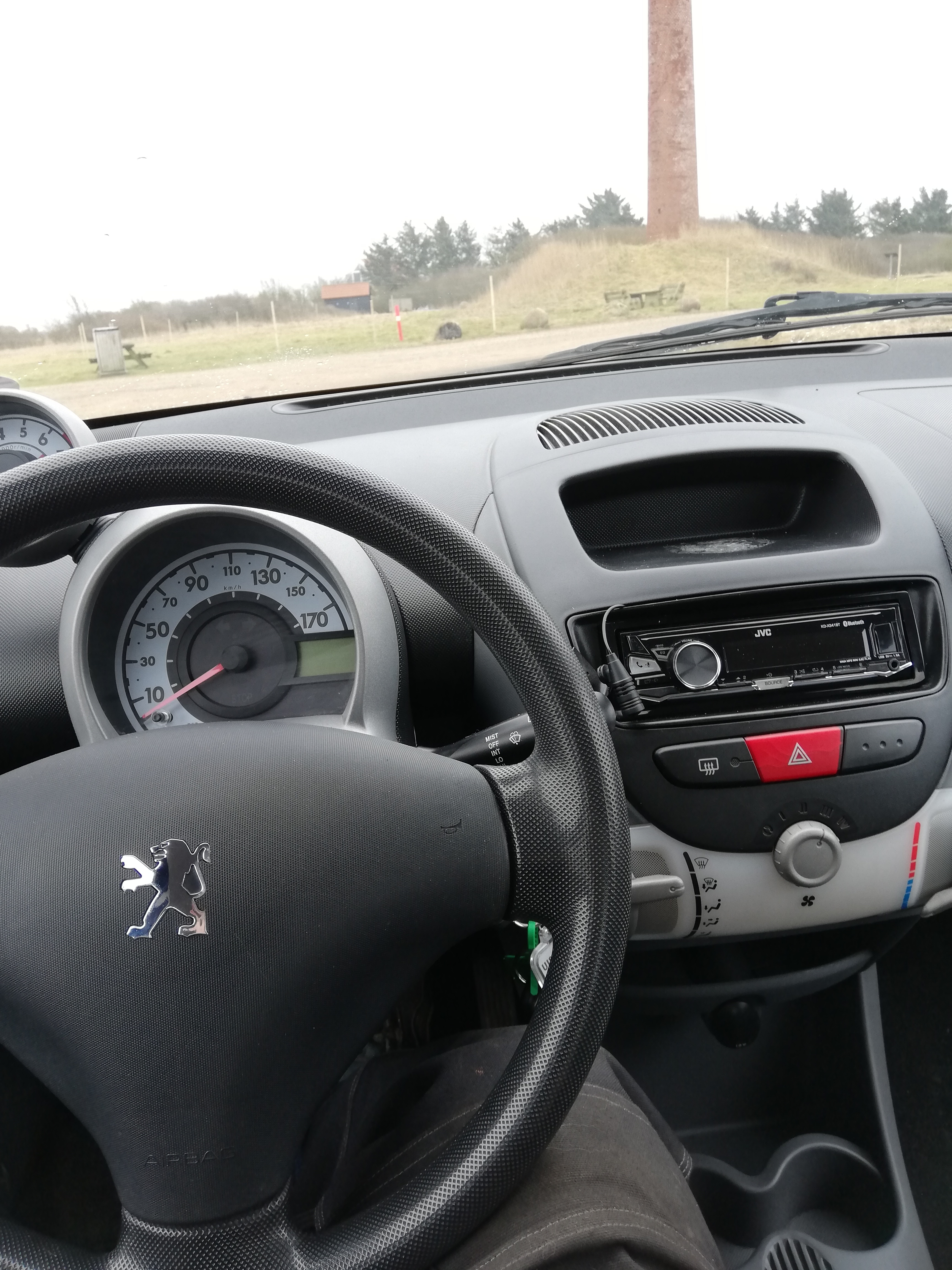 Blå Peugeot 107 fra 2007