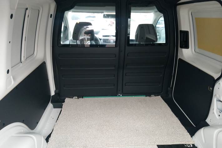 Hvid VW Caddy fra 2019