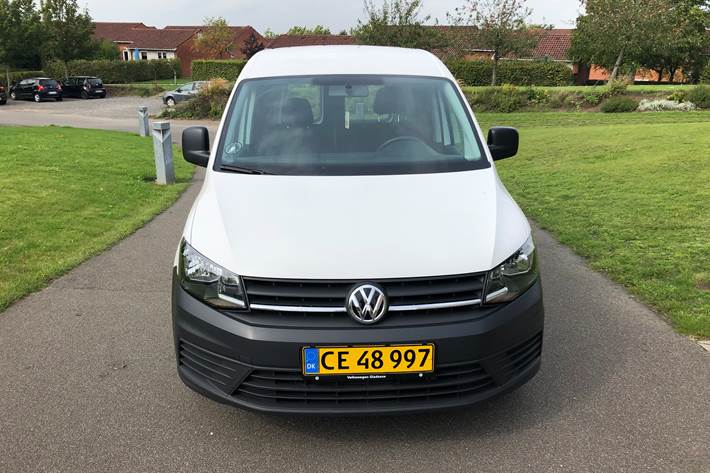 Hvid VW Caddy fra 2018