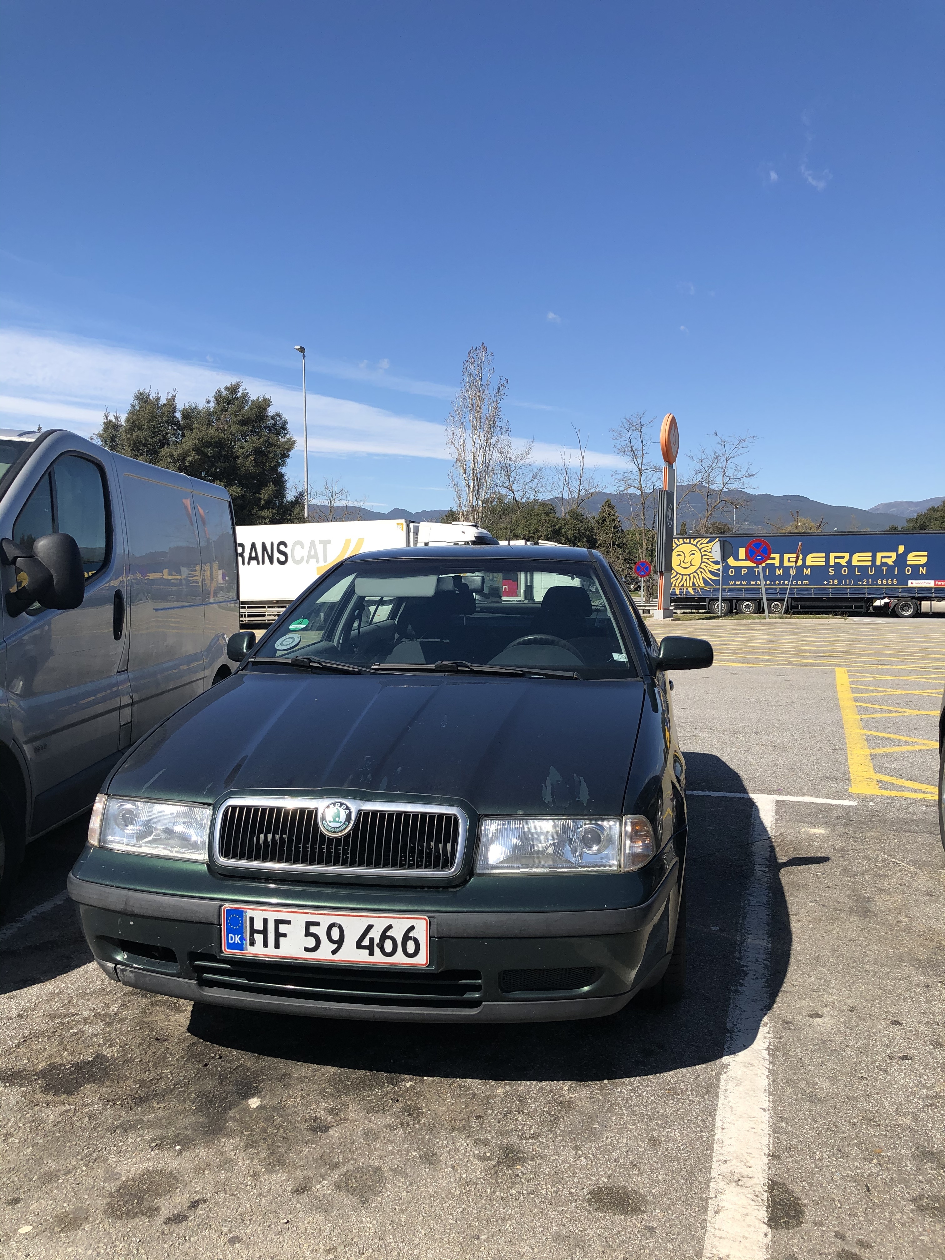 Grøn Skoda Octavia fra 2000