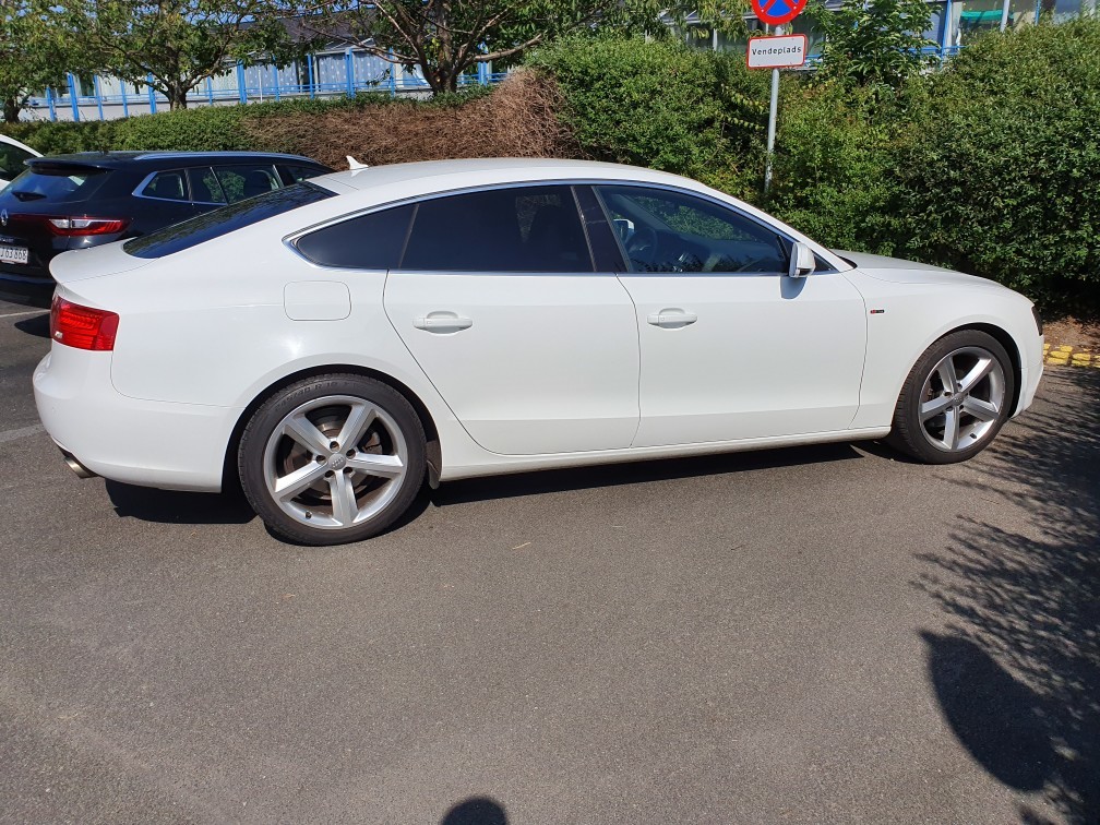 Hvid Audi A5 Sportback fra 2015