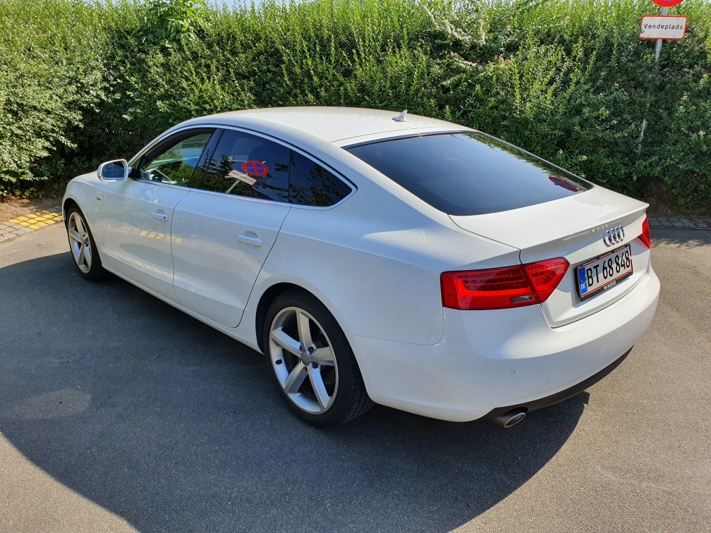 Hvid Audi A5 Sportback fra 2015