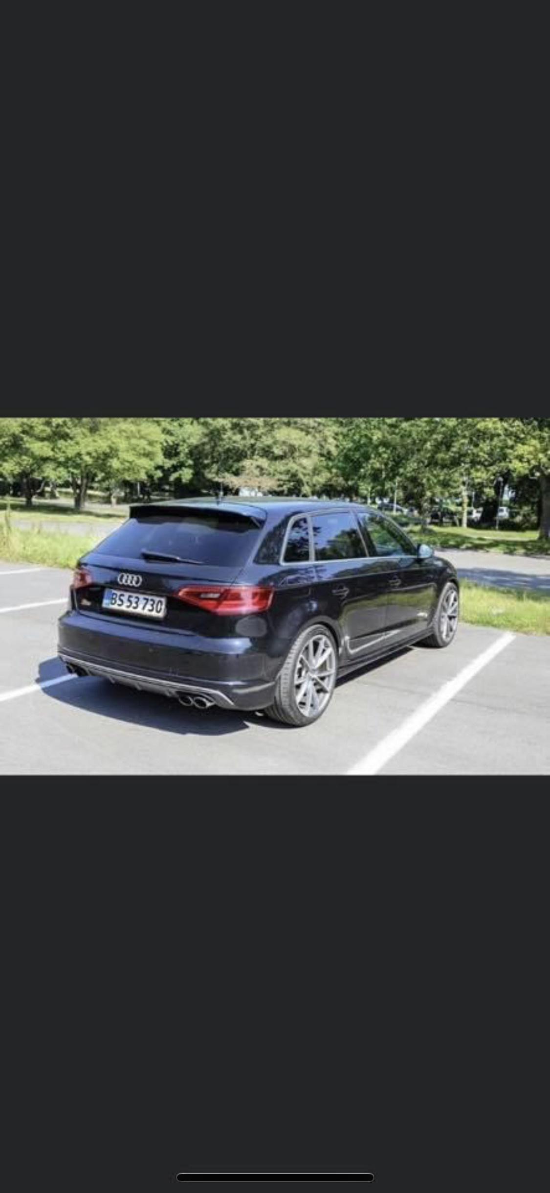 Sort Audi S3 Sportback fra 2014