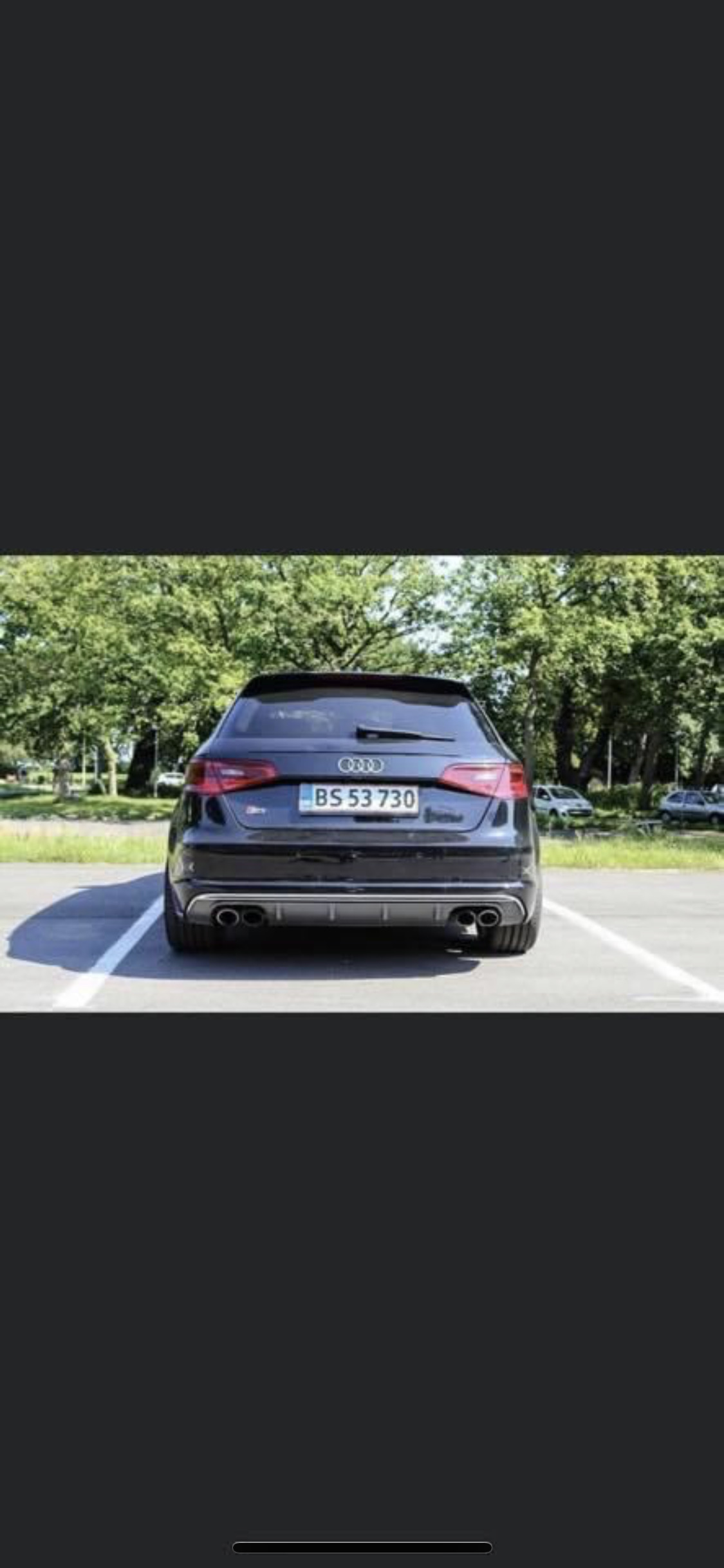 Sort Audi S3 Sportback fra 2014