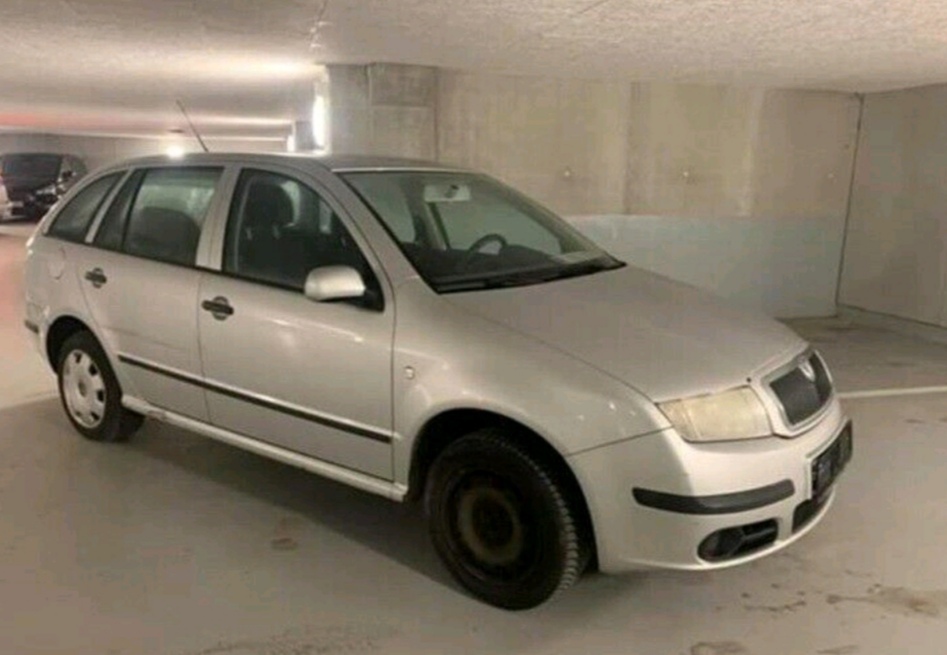 Grå Skoda Fabia fra 2007