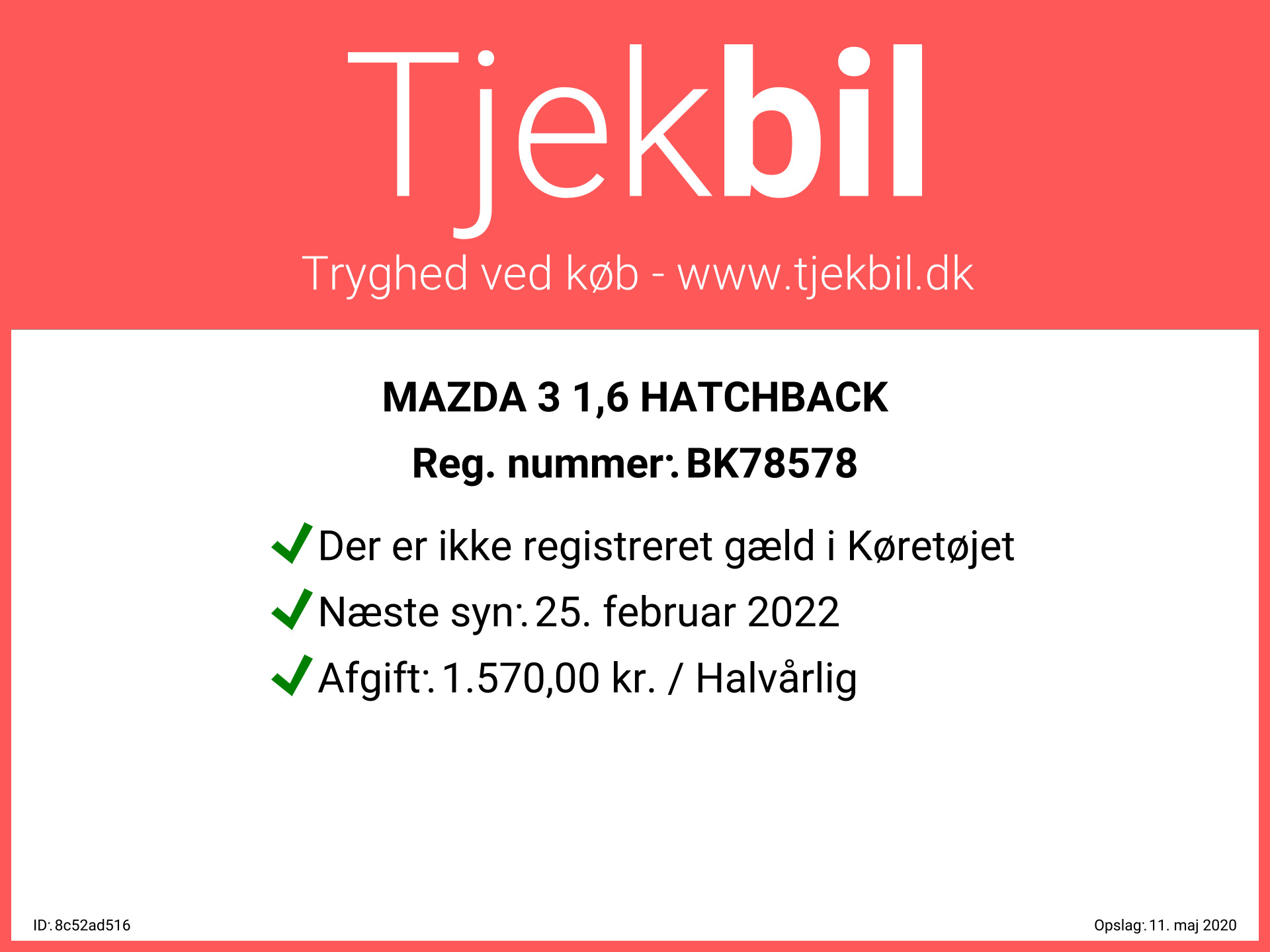 Sort Mazda 3 fra 2008