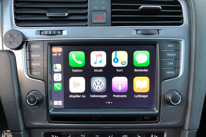 Blå VW Golf VII fra 2015