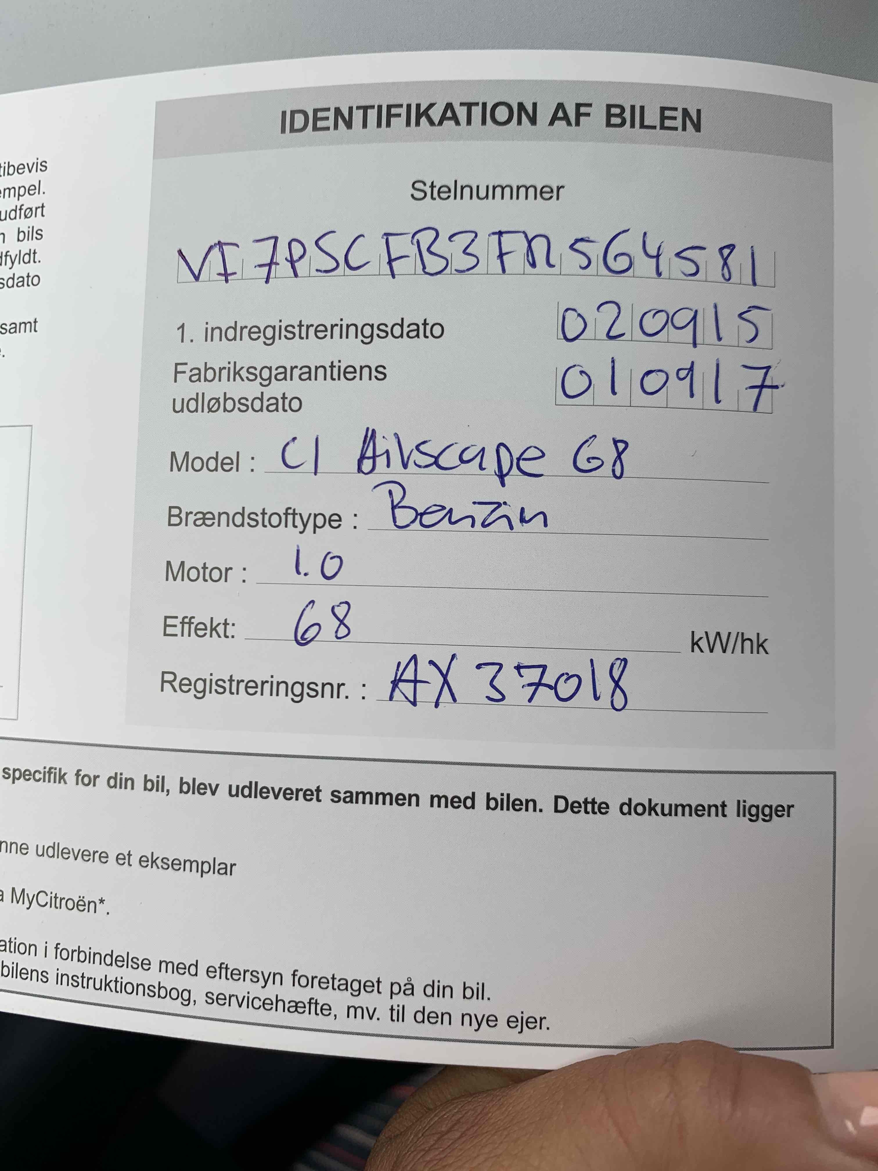 Hvid Citroën C1 fra 2015