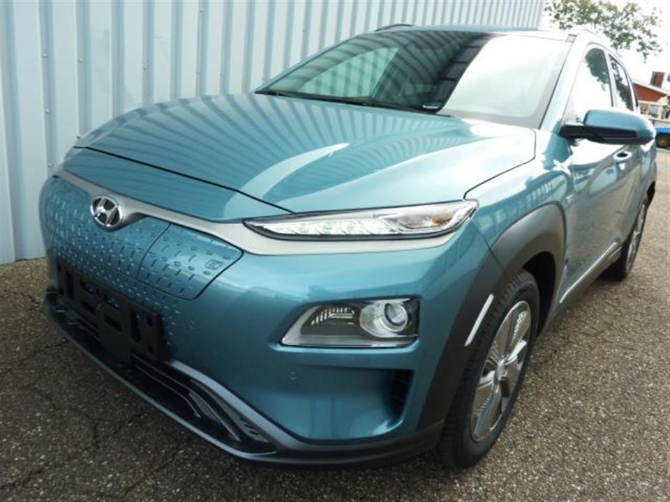 Blå Hyundai Kona fra 2020