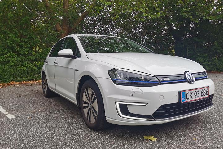 Hvid VW e-Golf VII fra 2016