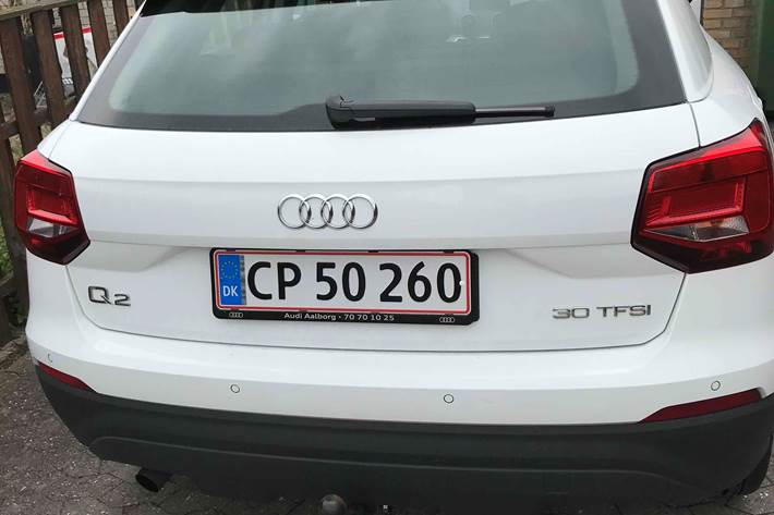 Hvid Audi Q2 fra 2019