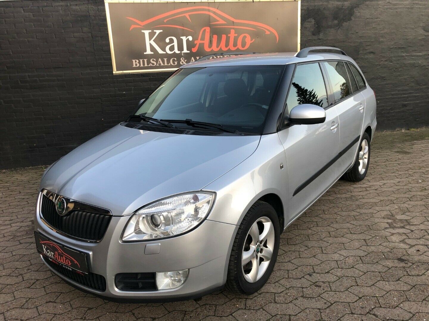 Grøn Skoda Fabia fra 2008