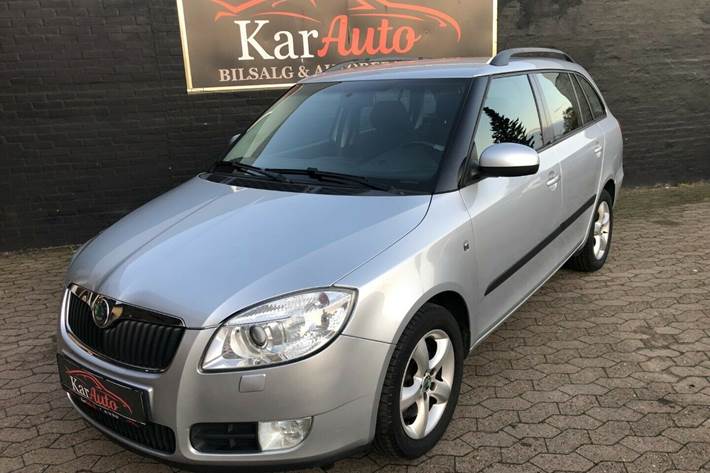 Grøn Skoda Fabia fra 2008