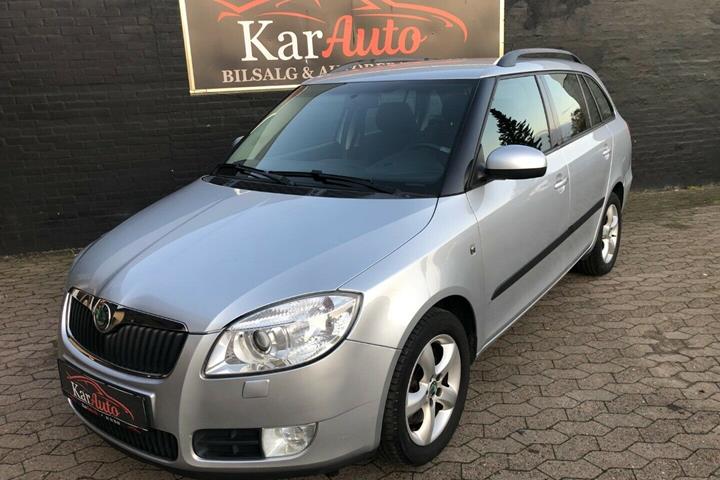Grøn Skoda Fabia fra 2008