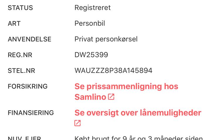 Sort Audi A3 fra 2008