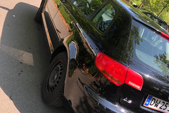 Sort Audi A3 fra 2008