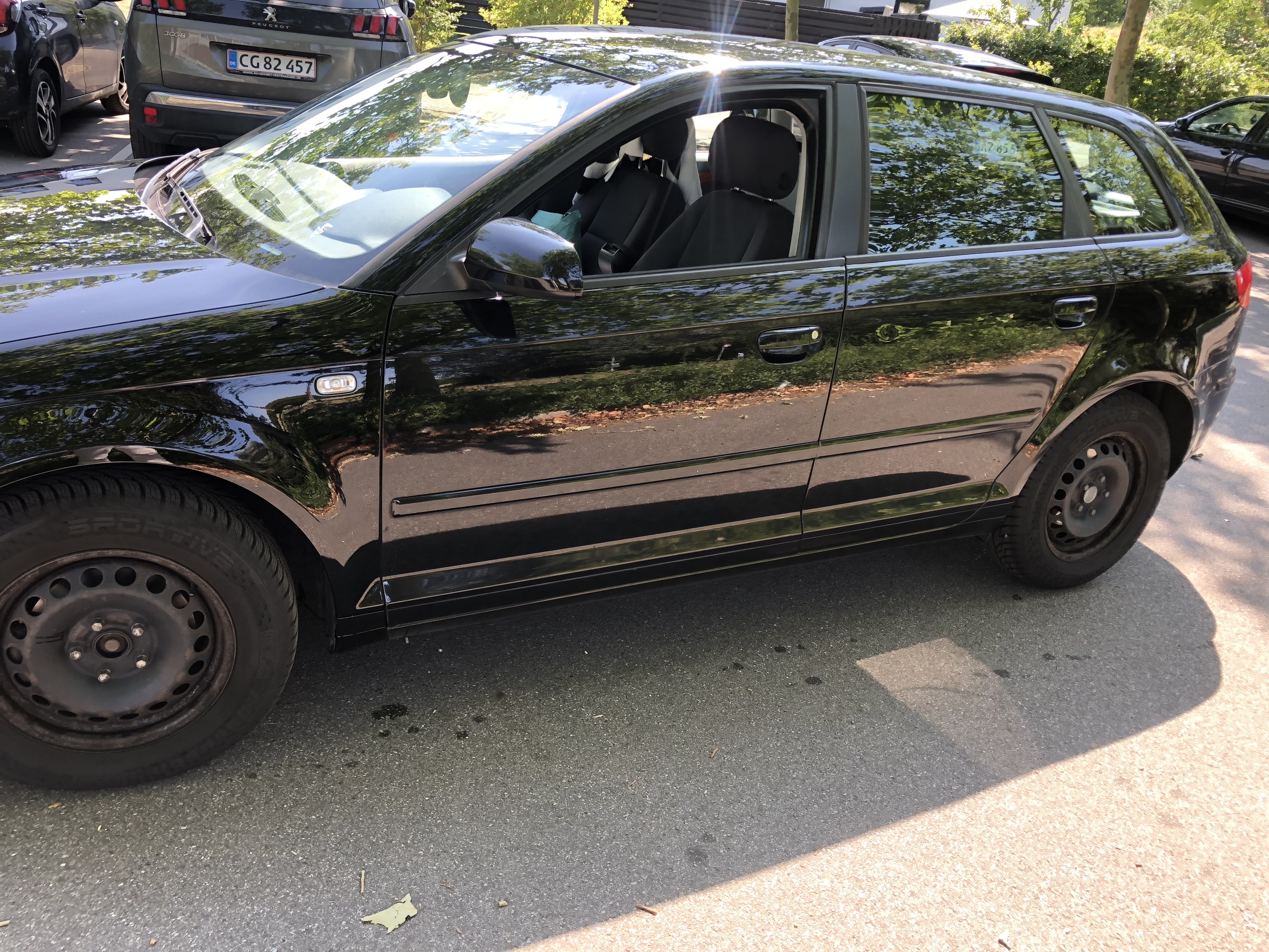 Sort Audi A3 fra 2008
