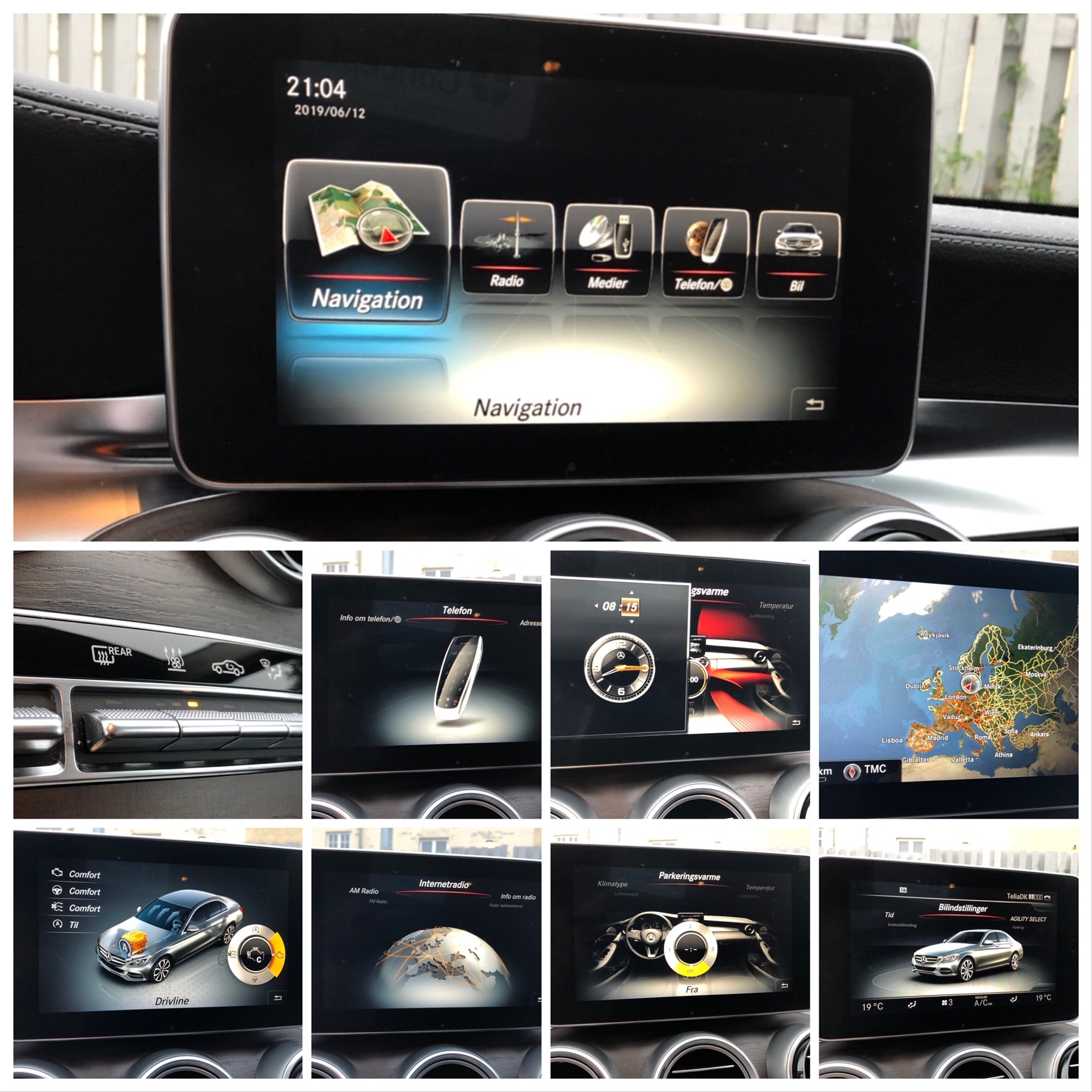 Grå Mercedes C220 d fra 2014