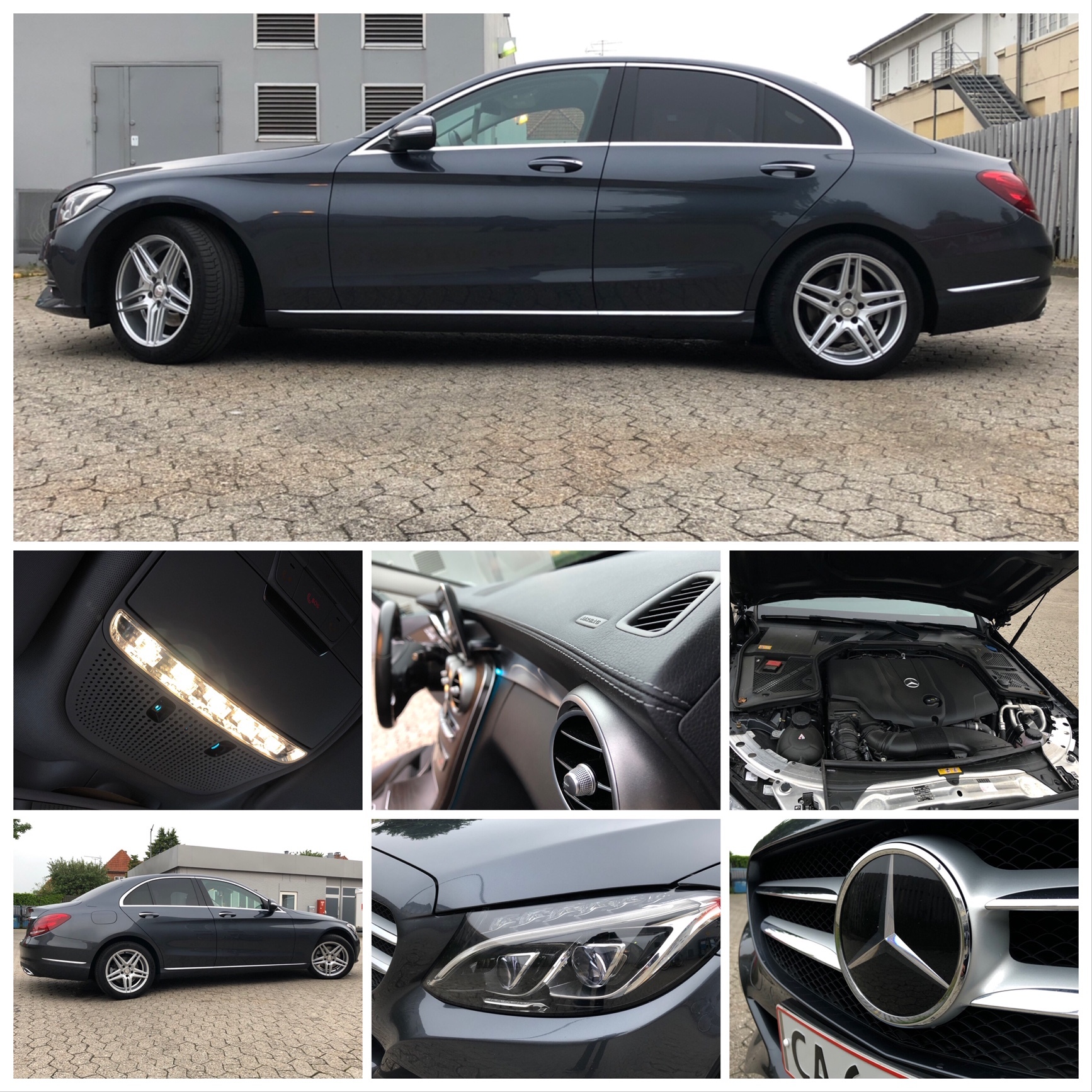 Grå Mercedes C220 d fra 2014