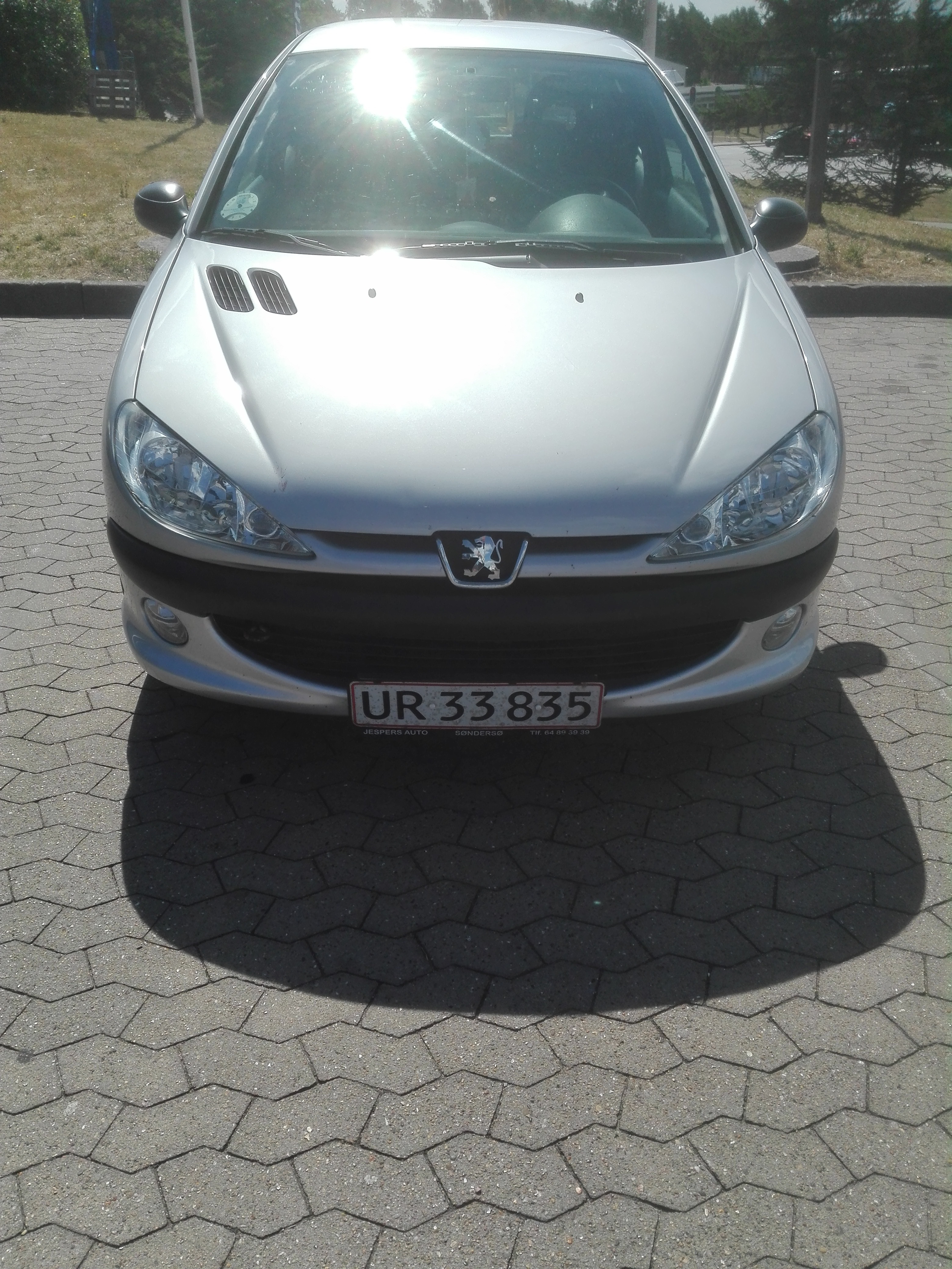 Sølv Peugeot 206 fra 2001