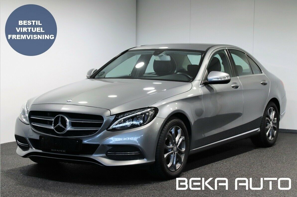 Grå Mercedes C220 fra 2014