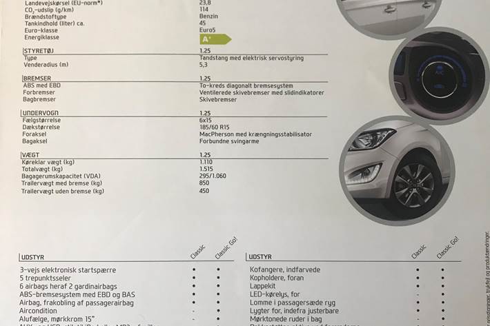 Sølv Hyundai i20 fra 2015