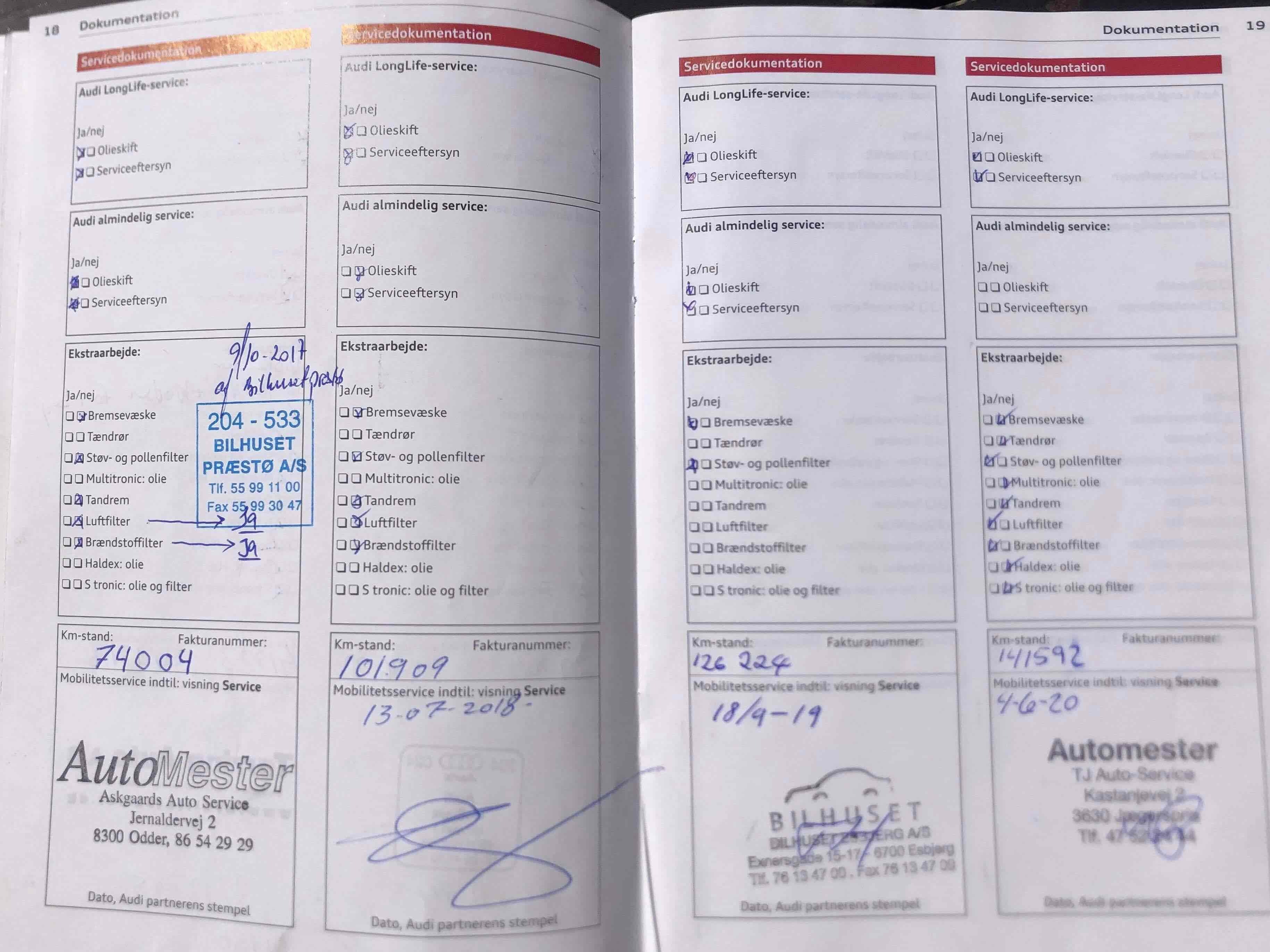 Hvid Audi A3 Sportback fra 2012