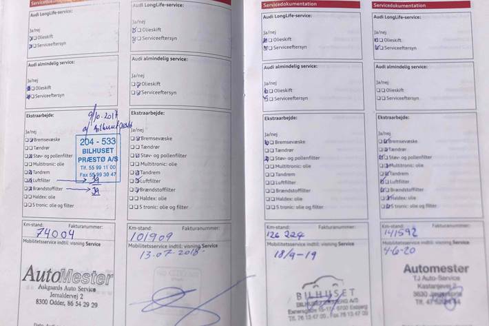 Hvid Audi A3 Sportback fra 2012