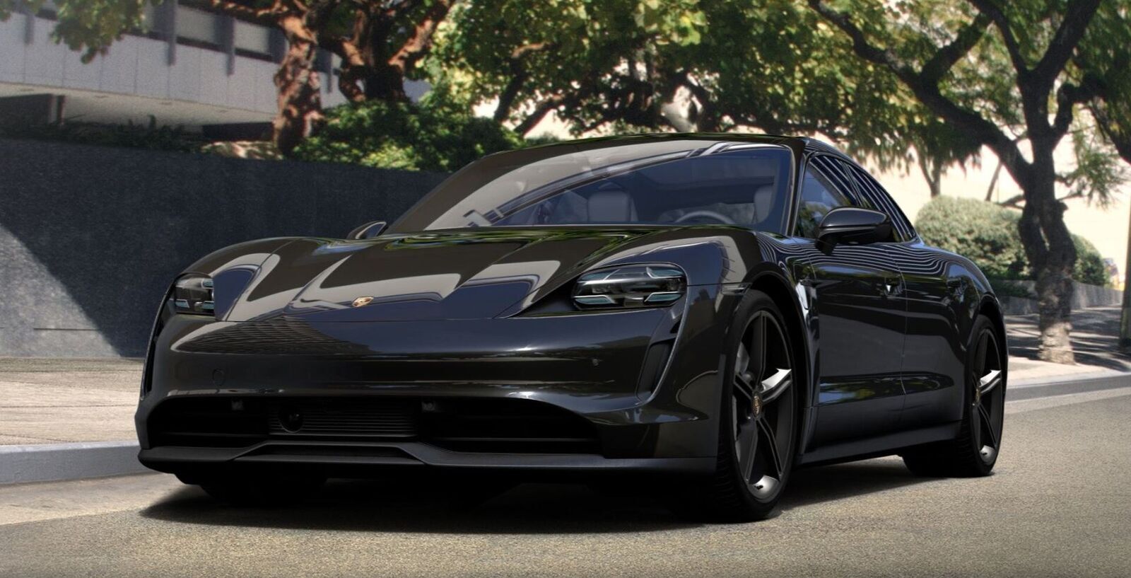 Grå Porsche Taycan 4S fra 2020