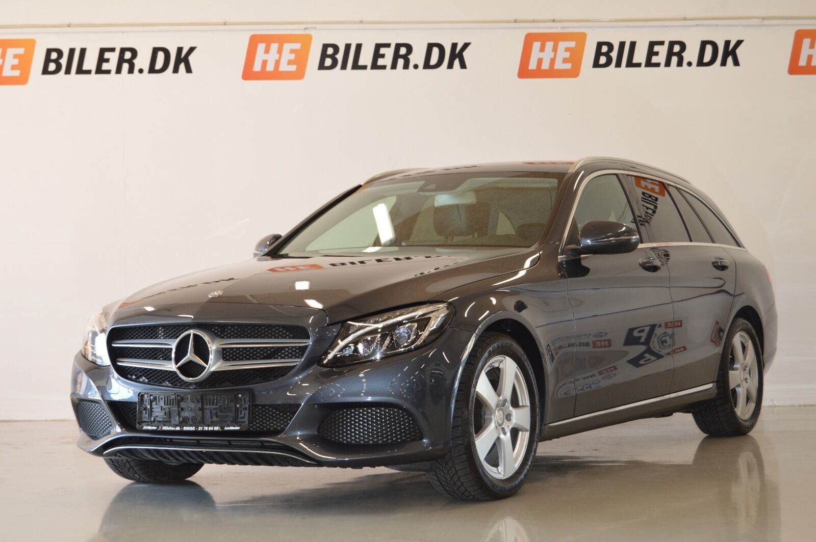 Grå Mercedes C220 d fra 2015