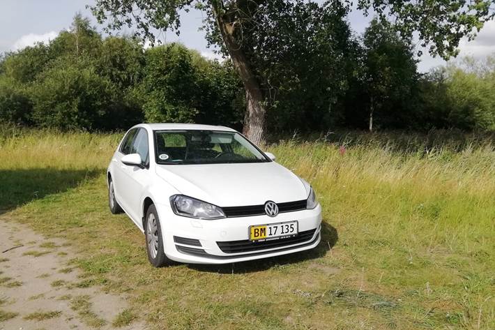 Hvid VW Golf VII fra 2013