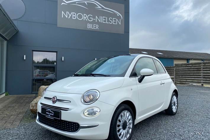 Hvid Fiat 500 fra 2015