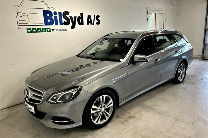 Grå Mercedes E220 fra 2014