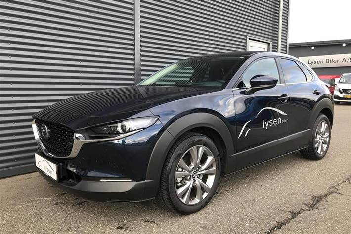Blå Mazda CX-30 fra 2019