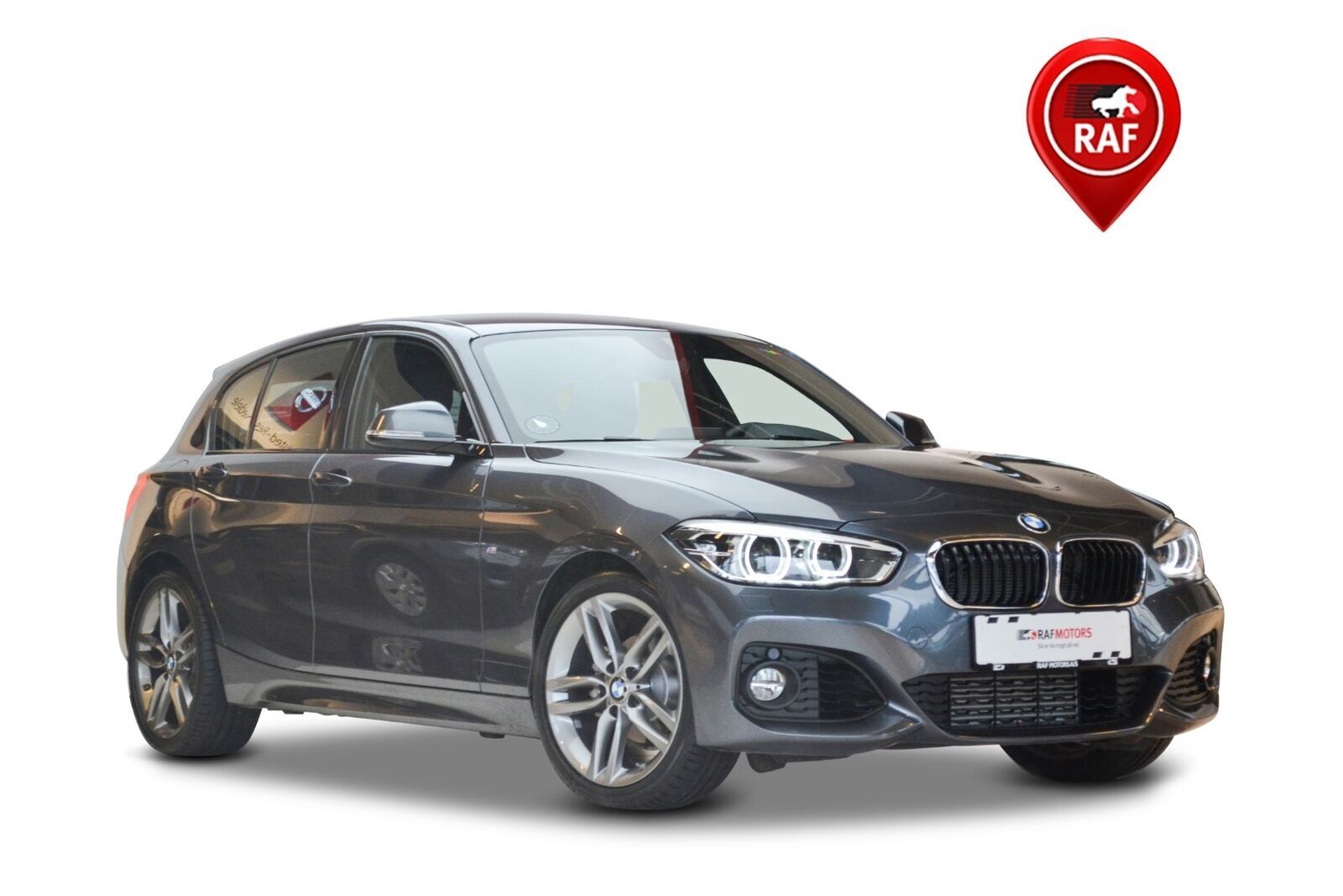 Grå BMW 118i fra 2018