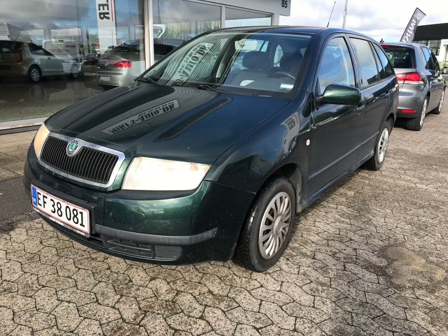 Grøn Skoda Fabia fra 2004