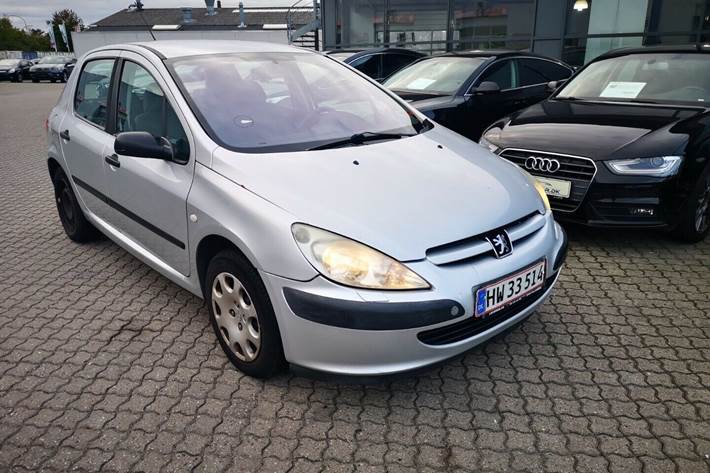 Grå Peugeot 307 fra 2004