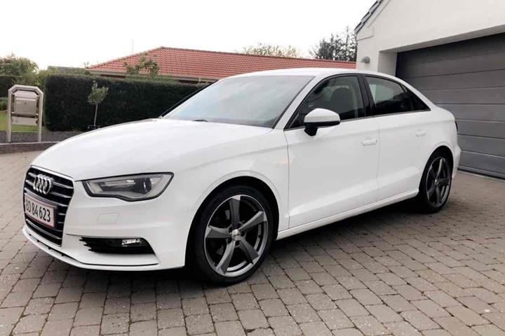 Hvid Audi A3 fra 2016