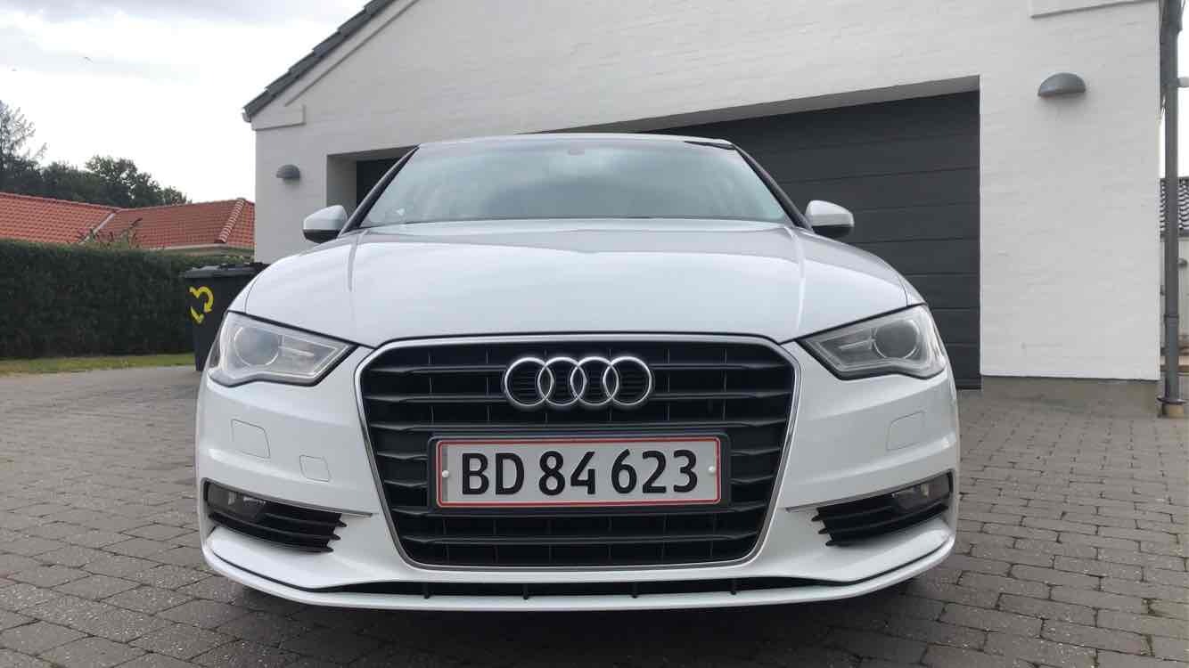 Hvid Audi A3 fra 2016