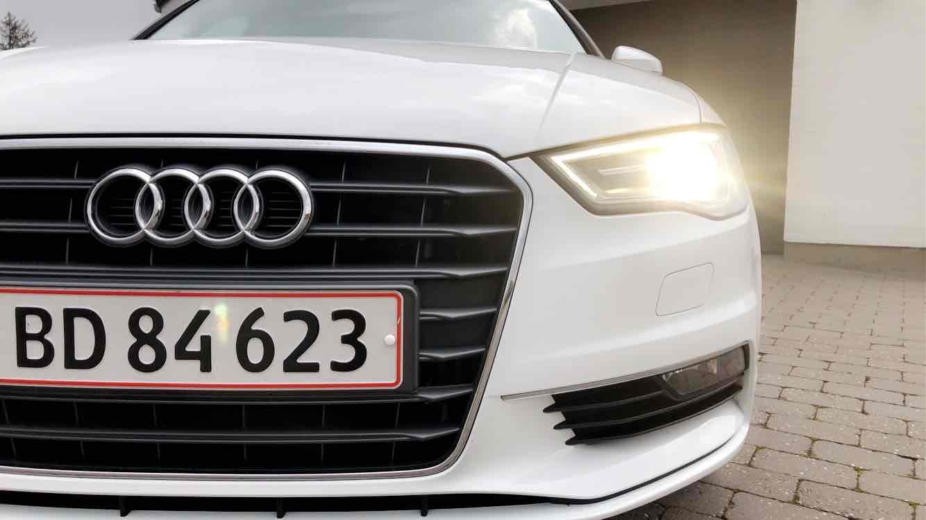 Hvid Audi A3 fra 2016