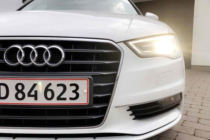 Hvid Audi A3 fra 2016