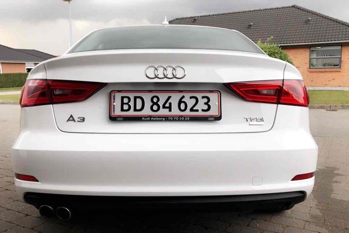 Hvid Audi A3 fra 2016
