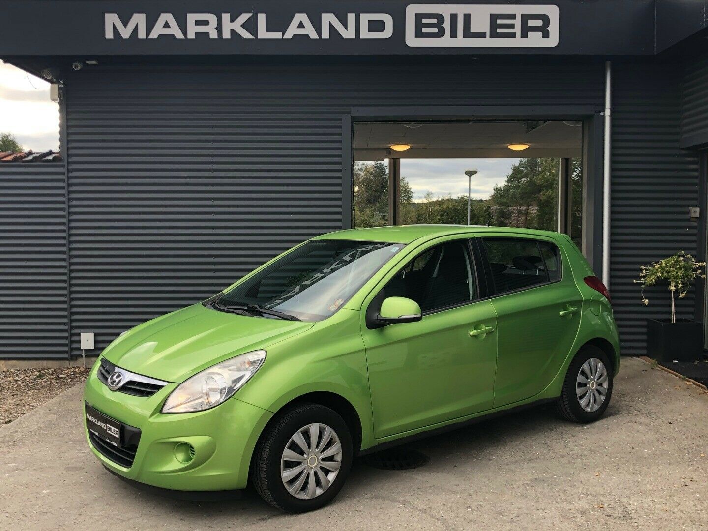 Grøn Hyundai i20 fra 2010