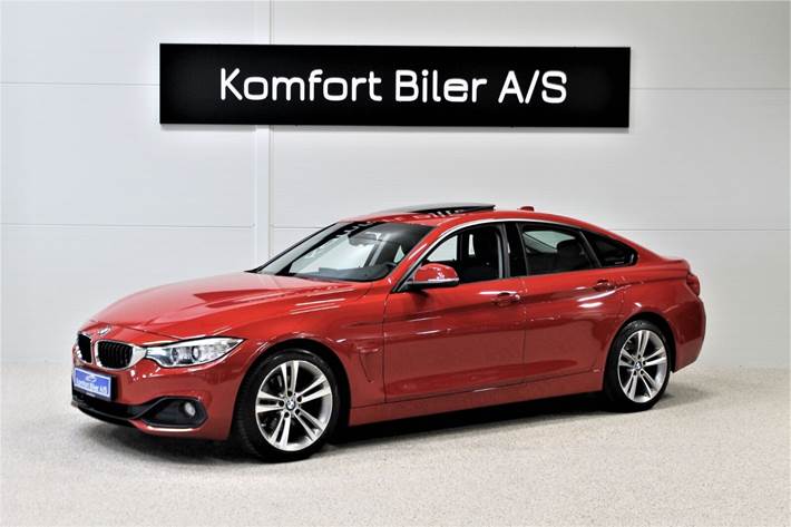 Rød BMW 420d fra 2016