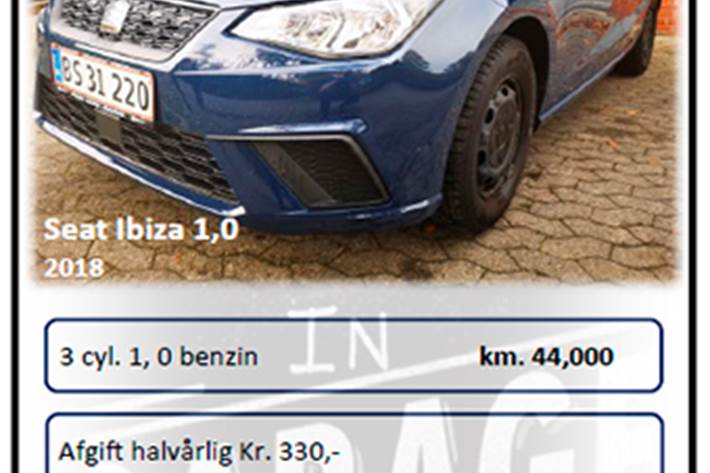 Blå Seat Ibiza fra 2018