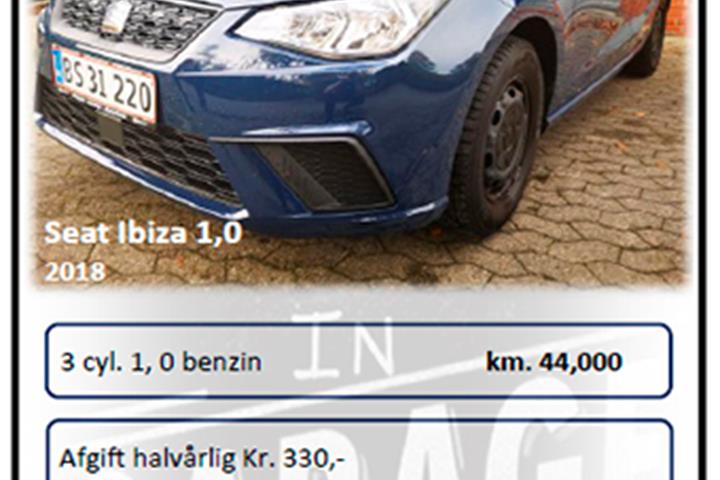 Blå Seat Ibiza fra 2018