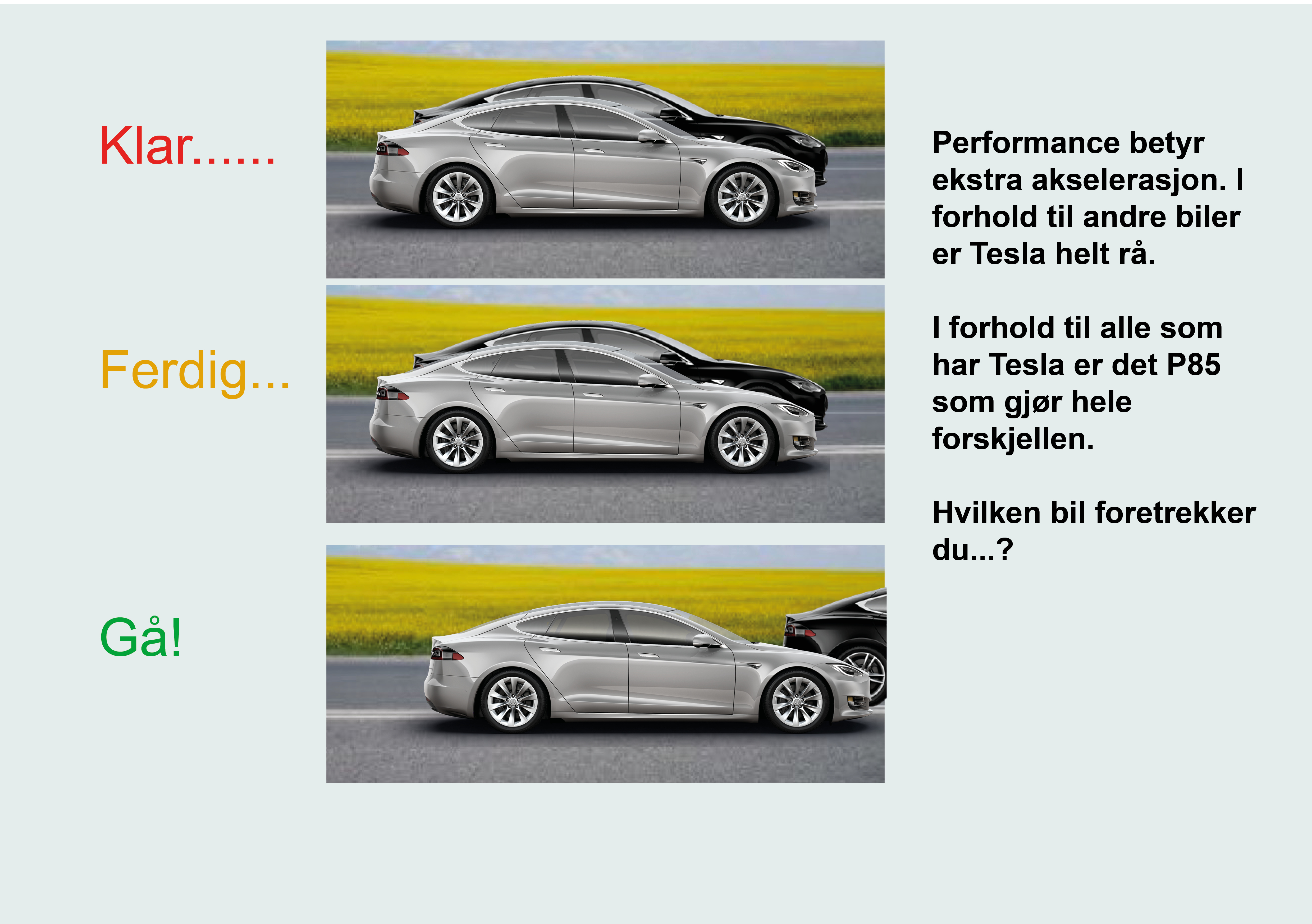 Sort Tesla Model S fra 2014