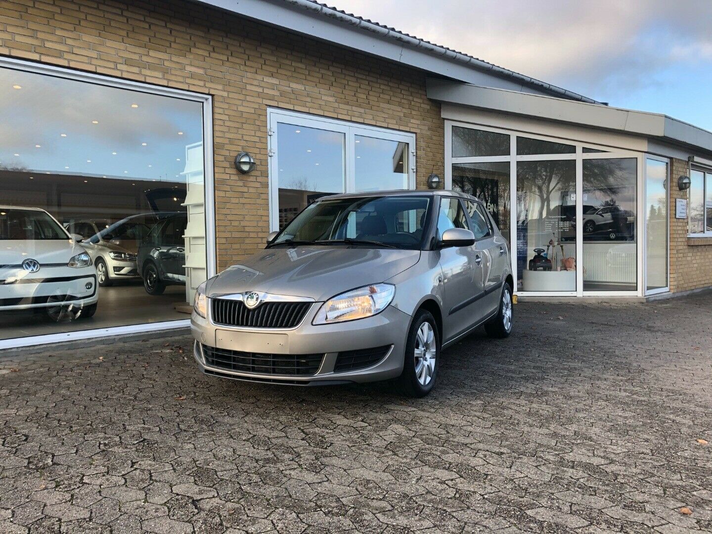 Grå Skoda Fabia fra 2010