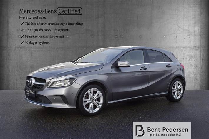 Grå Mercedes A200 fra 2017